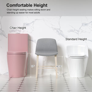 1 Piece Toilet With Tornado Flush, Dual Flush, And ADA Height Comfort Chair