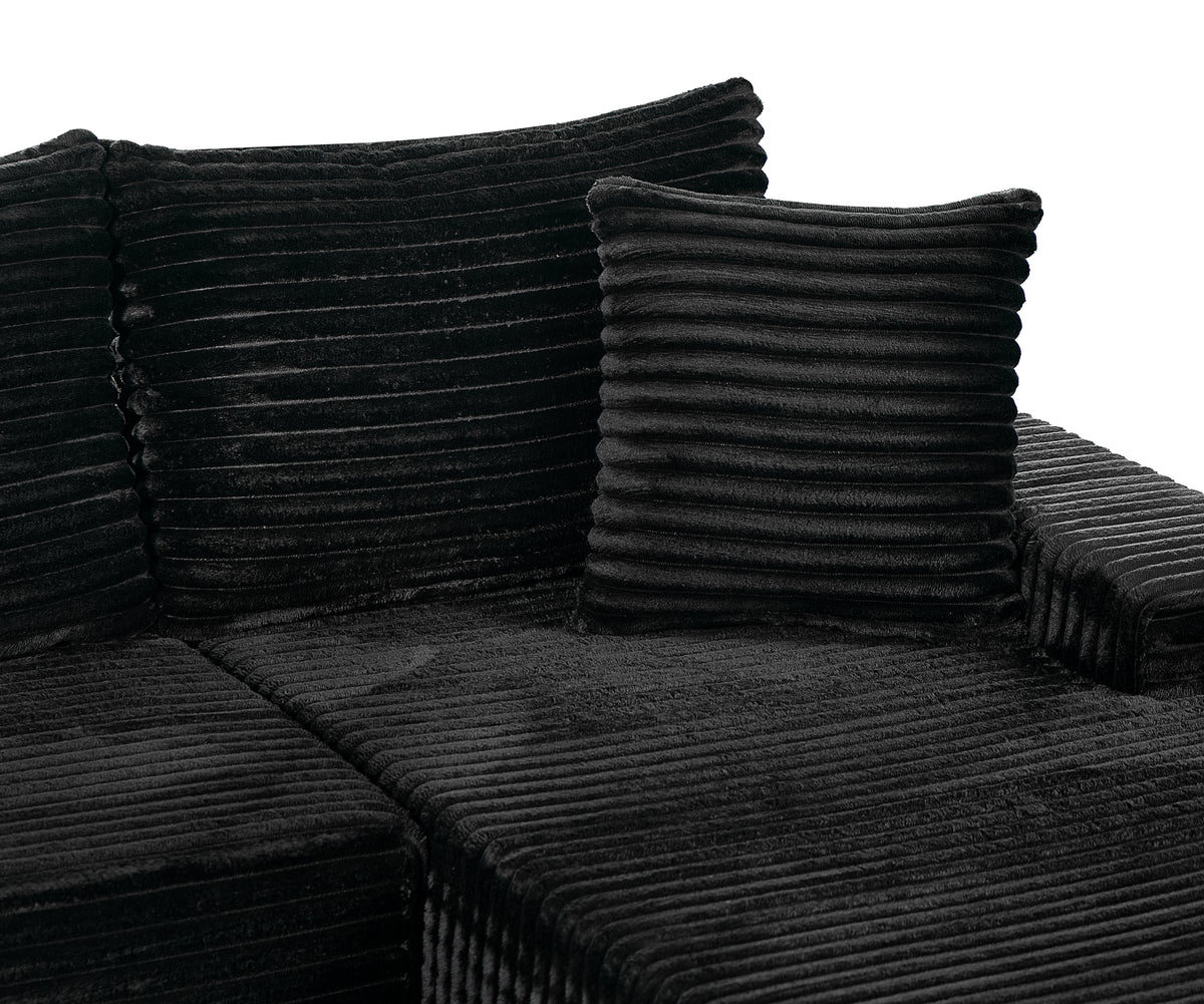 94.06 Inch Right Chaise L Shaped Boneless Cloud Sectional Sofa