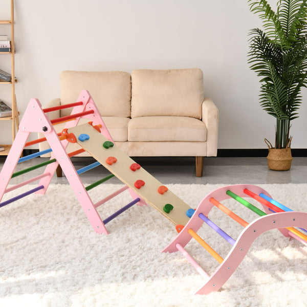Gardenia - Pikler Triangle Set, Montessori Toddler Climbing Toys, 2 Piece