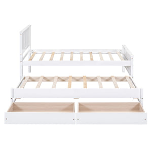 Platform Bed With Trundle And Drawers