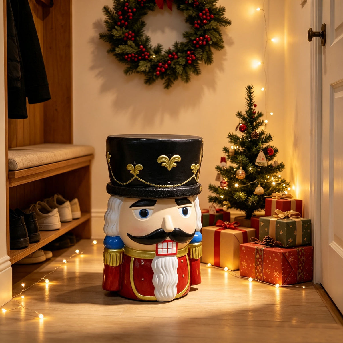 19'' Classic Nutcracker Soldier Stool