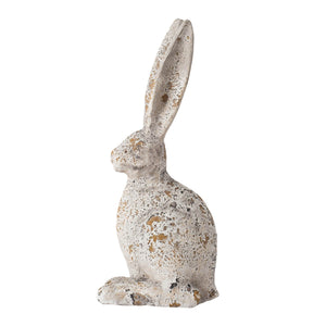 Weathered Cement Rabbit Statue