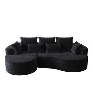 Curved Oversized Sectional Sofa With Extra Deep Seat