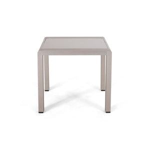 Cape Coral - Contemporary Side Table With Frosted Glass Top