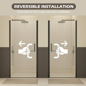 27-28" W × 72" H Frameless Pivot Shower Door