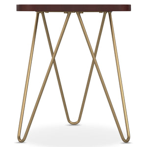 Patrice - Handcrafted Metal And Wood Accent Table