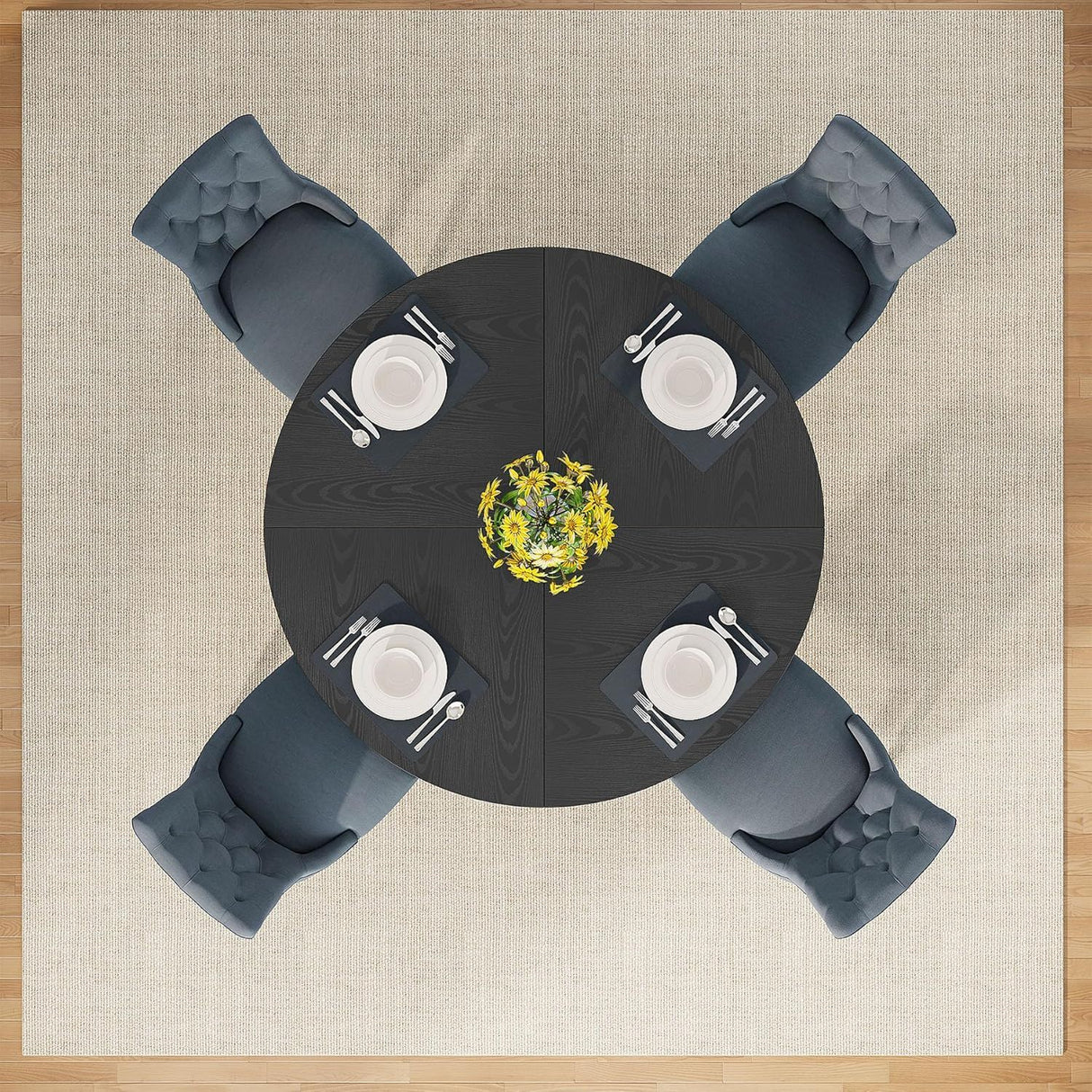 Round Dining Cross Base Kitchen Table