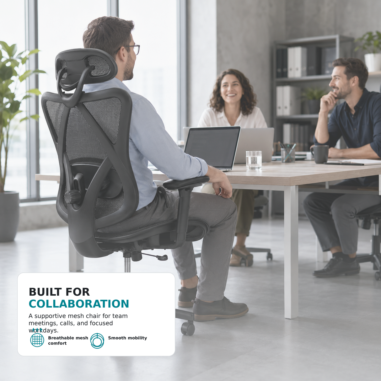 Ergonomic Office Chair with Adjustable Lumbar Support