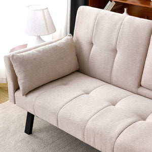 Sofa Bed With Foldable Design And Cup Holder