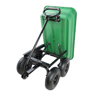 Folding Car Poly Garden Dump Truck with Steel Frame