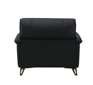 Eilene - Top Grain Leather Chair - Black - Best Buy Furniture