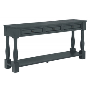 Long Console Table With Drawers And Shelf