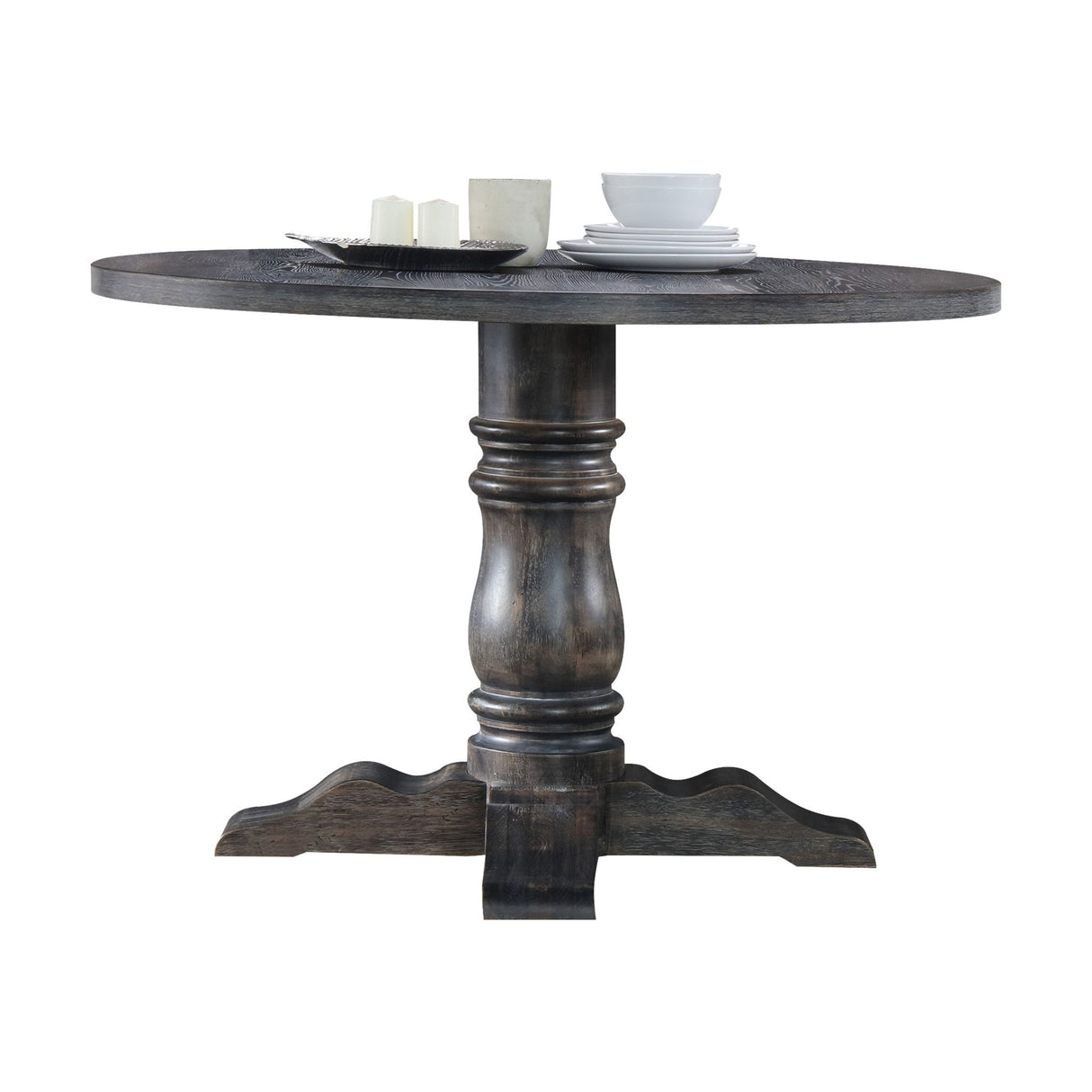 Leventis - Weathered Dining Table - Gray - Best Buy Furniture