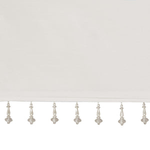Lightweight Faux Silk Valance With Beads
