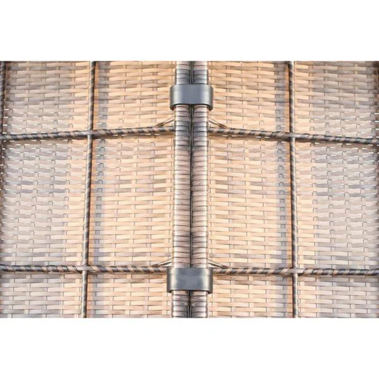 Outdoor Wicker Sectional With Weather Resistant Cushions And Table