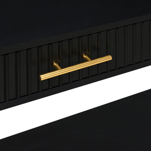 U_STYLE 60" Painted Console Table with 3 Drawers