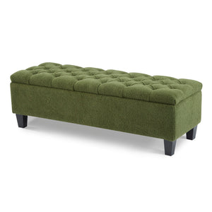 Ottoman Bench & Storage - Green