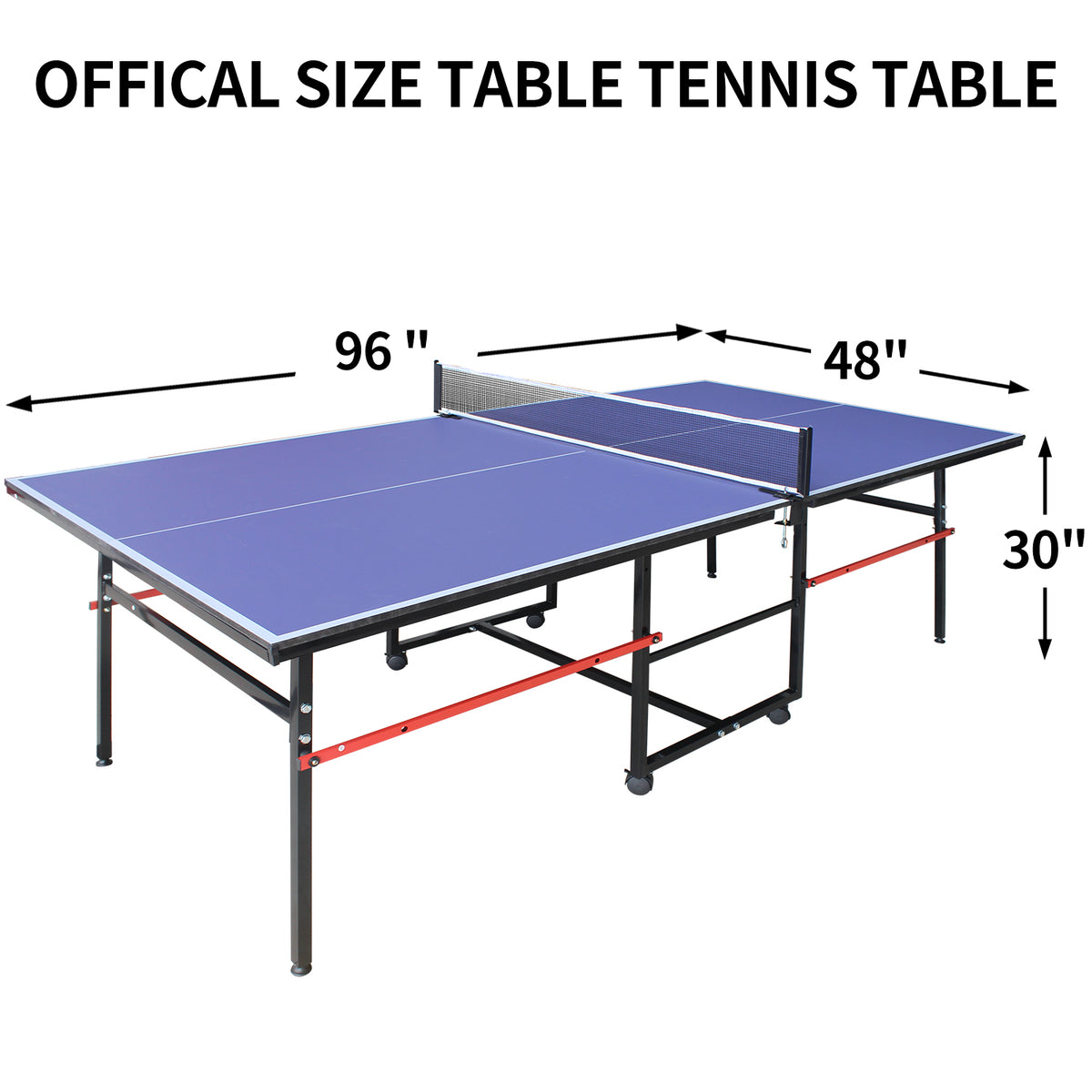 8ft Mid-Size Table Tennis Table Set