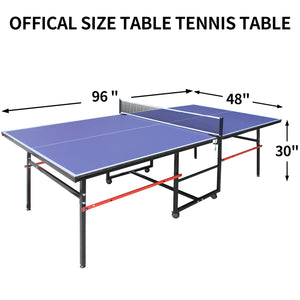 8ft Mid-Size Table Tennis Table Set