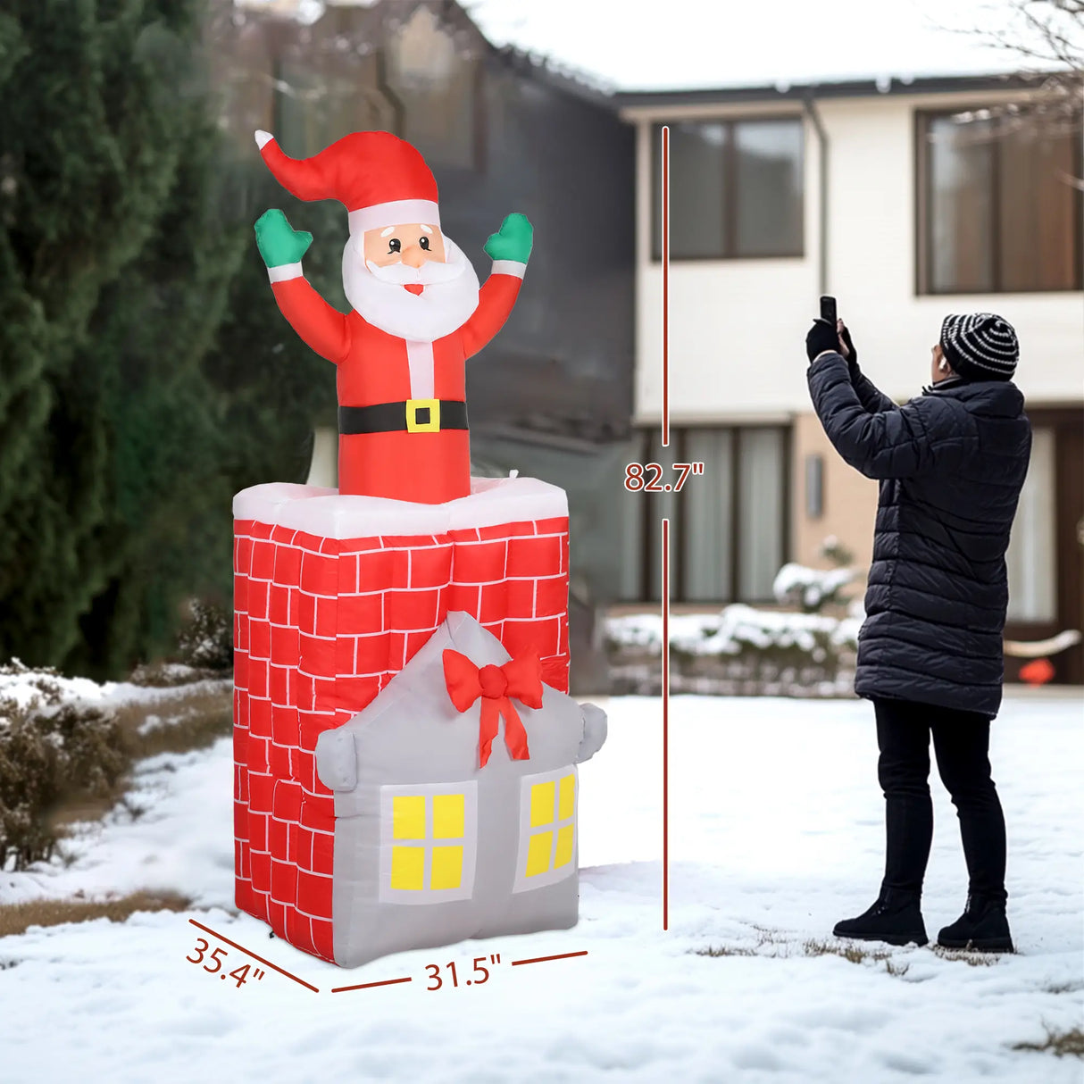 7FT Christmas Inflatable Santa Claus Figure