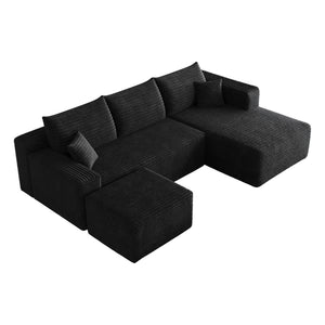 95" Cloud Sectional Sofa with 1 Ottoman