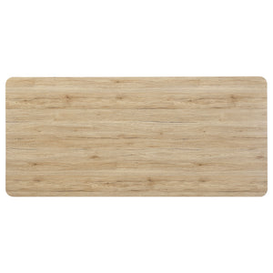 Galahan - Rectangular Dining Table With Twisted Pedestal Base - Oak