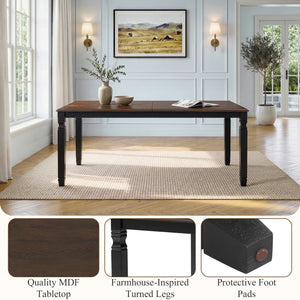 59"-77" Extendable Dining Table for 4–6 People