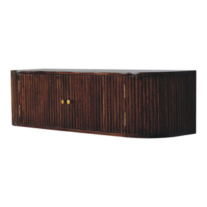 Solid Wood Chunky Chestnut Floating Bedside Table