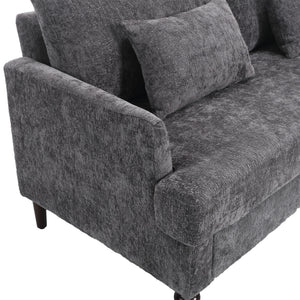 Mid Century Modern Fabric Loveseat Sofa, 2 Seat Upholstered Couch