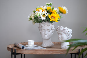 Visage Cement Wall Planter Vase - Small