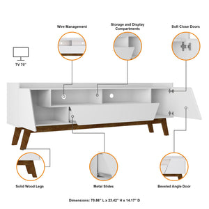 Marcus - TV Stand With 4 Shelves And Soft Close Doors