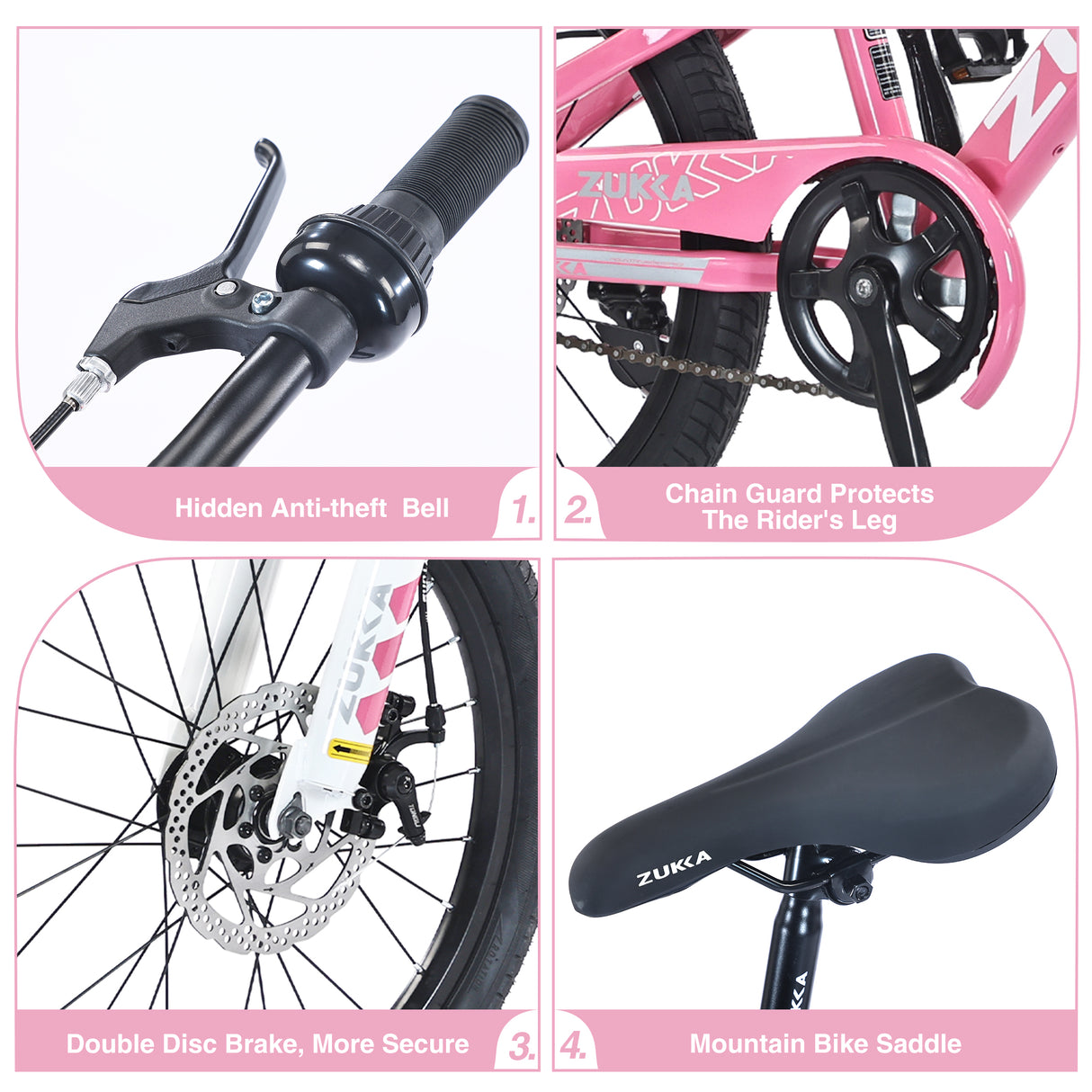 ZUKKA 20 Inch Mountain Bike for Boys and Girls (Ages 7-10)