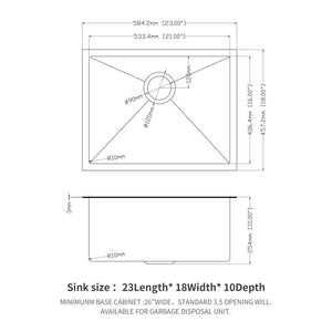 Undermount Kitchen Sink With Deep Single Bowl