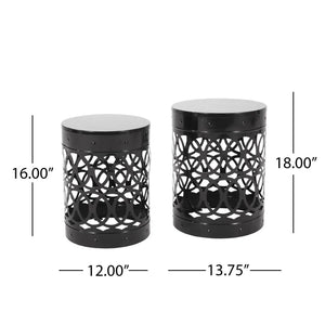 Delight - Powder Coated Iron End Table (Set of 2) - Best Buy Furniture