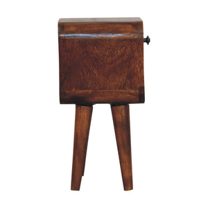 Solid Wood Extra Mini Chestnut Curve Lower Nightstand