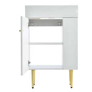Bathroom Vanity, Combo Cabinet, Bathroom Storage Cabinet, Single Ceramic Sink