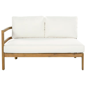 Outdoor Acacia Wood 6-Seater Sectional Sofa Set