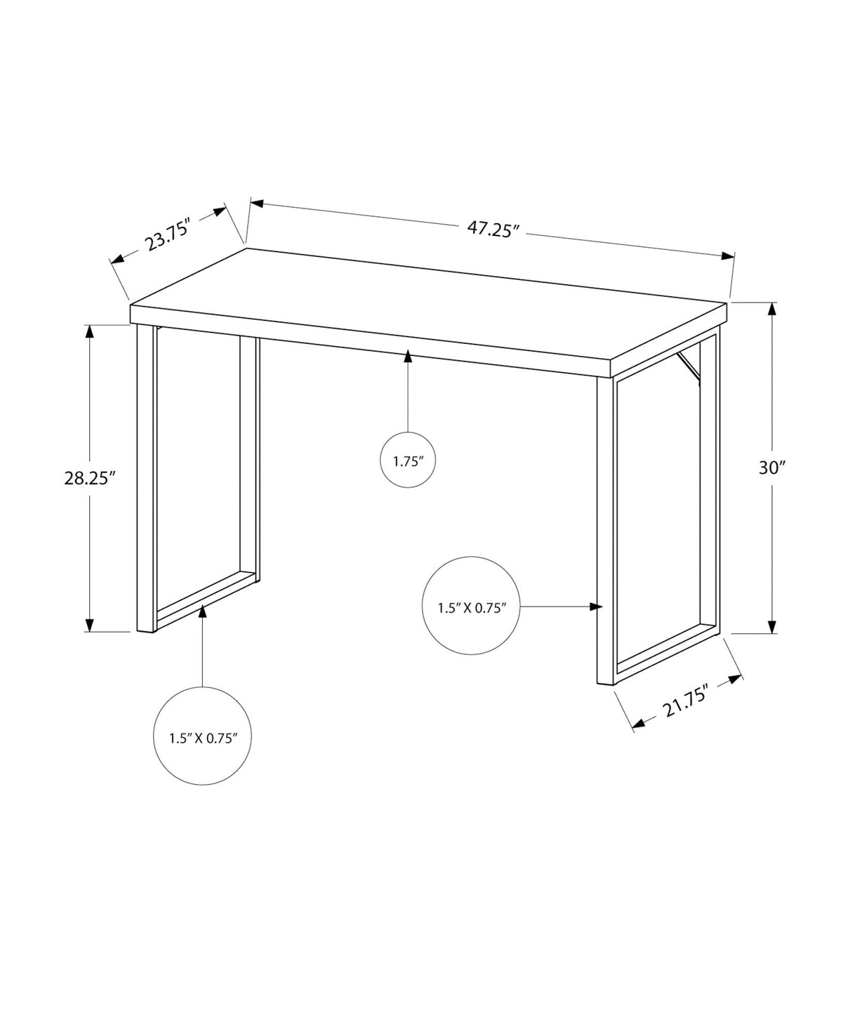 Computer Desk For Home Office, Laptop, Modern Convenient Design - Best Buy Furniture