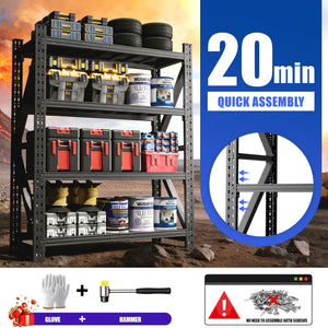 Heavy Duty 4 Shelf Garage Shelving Unit