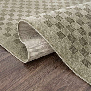 Gaiwan Olive Green Washable Area Rug