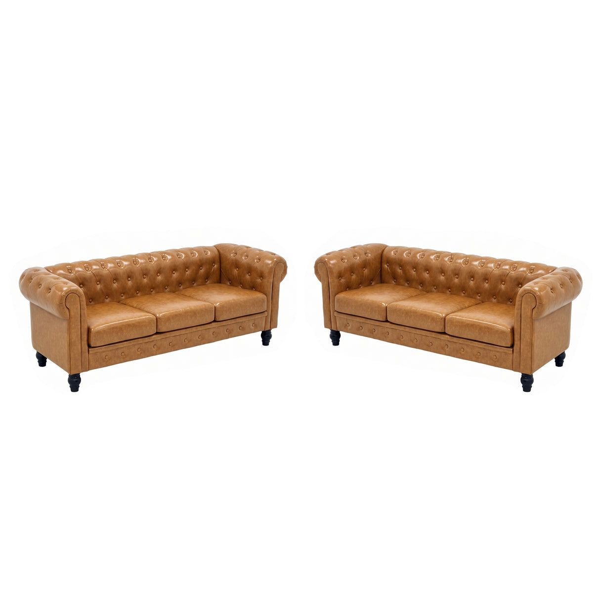 Elegant 2-Piece PU Sofa Set for Living Room
