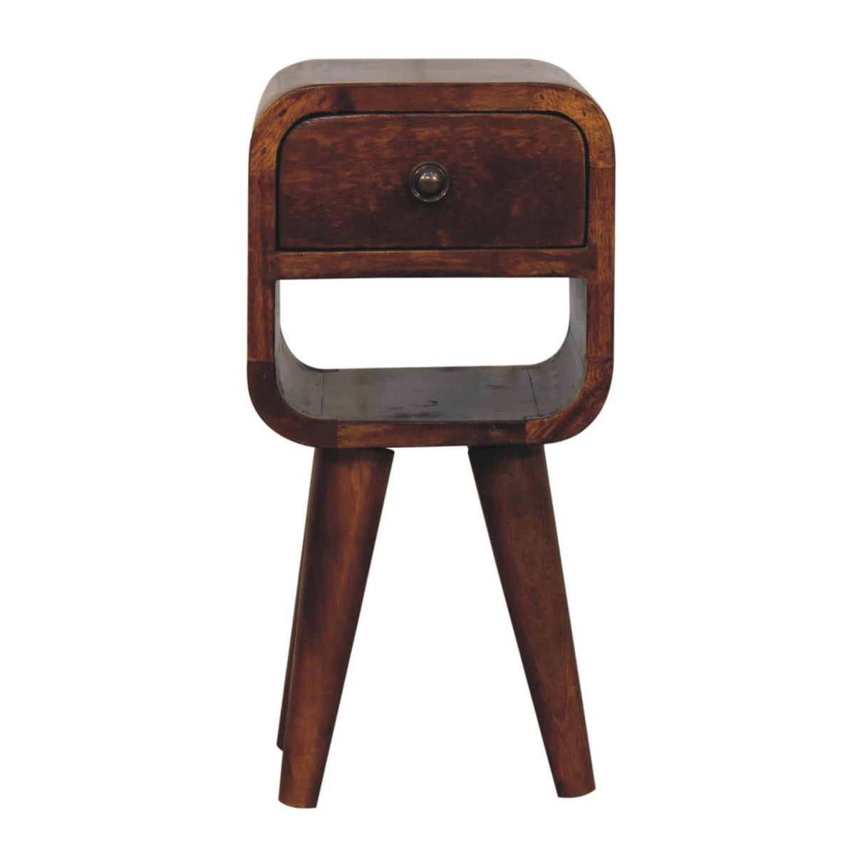 Solid Wood Extra Mini Chestnut Curve Lower Nightstand