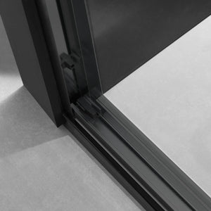 60" W x 74" H Door Sliding Frameless Shower Door with 6mm Tempered Glass LYM-02 Mat