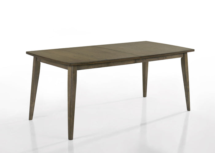 Wide Contemporary Rectangle Dining Table With Extension Leaf - Dark Brown