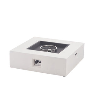 50,000 BTU Square MGO Fire Table Tank Outside