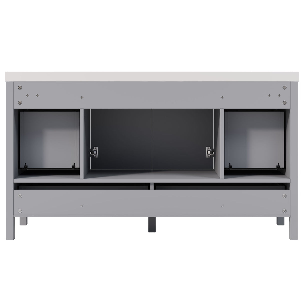 Bathroom Vanity With Separate Sink, Soft Close Doors And 4 Drawers