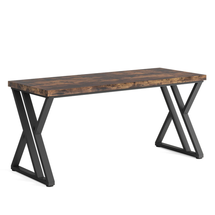 Writing Desk With Z-Shaped Legs - 55" Desktop, Steel Frame