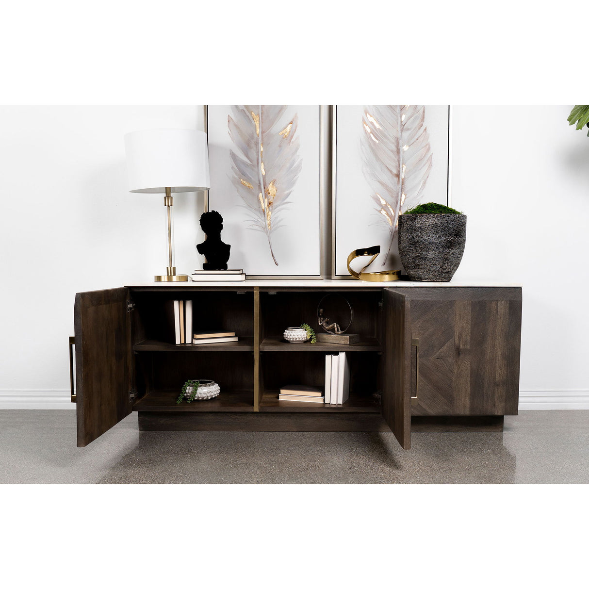Metzger - 3 Door Sideboard Buffet - Gray