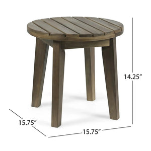 Outdoor Acacia Wood Side Table With Weather Resistance - Best Buy Furniture
