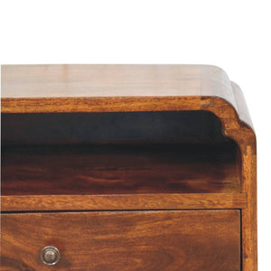 Artisan Furniture Solid Wood Avora Wall-Mounted Chestnut Bedside